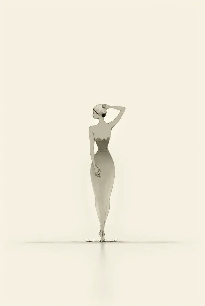 Beautiful dancer's slender shadow on the ground