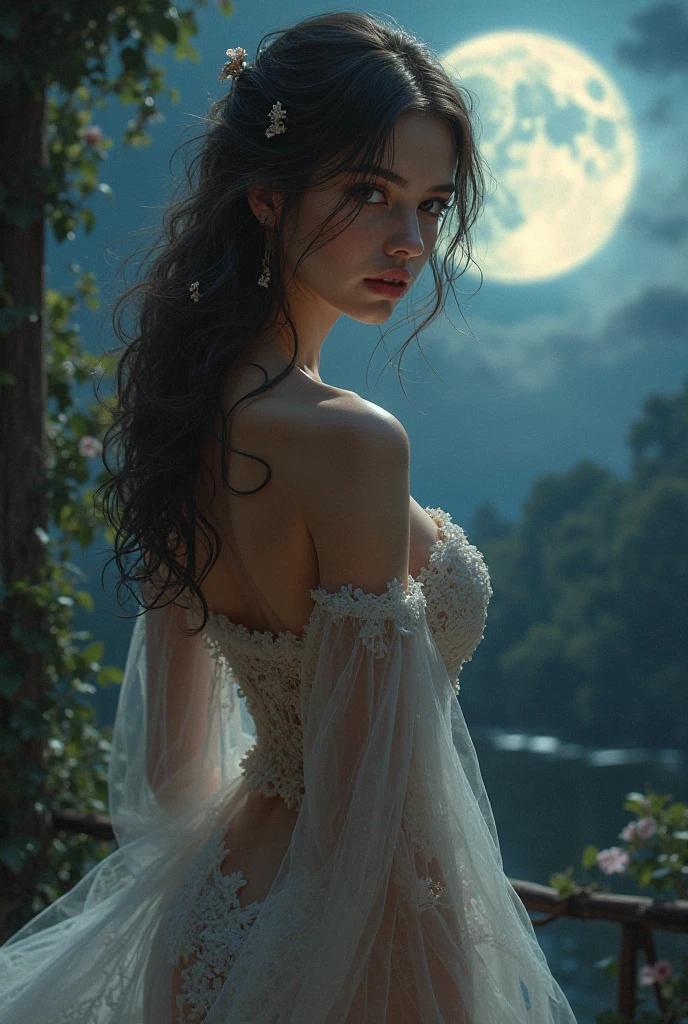 labios rojos vivos, ojos penetrantes, piel brillante, vestido fluido, dark and mysterious atmosphere, aura encantadora, Postura elegante, mirada seductora, entorno iluminado por la luna, Inquietantemente hermoso, Ethereal beauty, encanto sobrenatural, presencia fascinante, pechos grandes, Obra maestra, Mejor calidad, alta calidad, Fondo de pantalla CG unificado 8k muy detallado, beautiful and generous 23 year old girl, Delicate collarbone, pose sexy y encantadora, camisa blanca excelente textura, pantalones celeste gris cielo, Alto detalle, dramatic, arte a mitad de camino, Figura amortajada, imagen inquietante, misterioso retrato espeluznante, Bill Henson, retrato de esquizofrenia oscura, figura fantasmal, figura en la oscuridad, Bastien Lecouffe - Deharme, Carrera de Eugenio,una hermosa mujer italiana, ((marilyn monroe:Michelle Pfeiffer:0.5)), (peasant bodice), (pechos medianos), (cuerpo perfecto), labios pintados carmin, blurry very, very foreground, from below, fisheye, perspective luz fuerte lateral