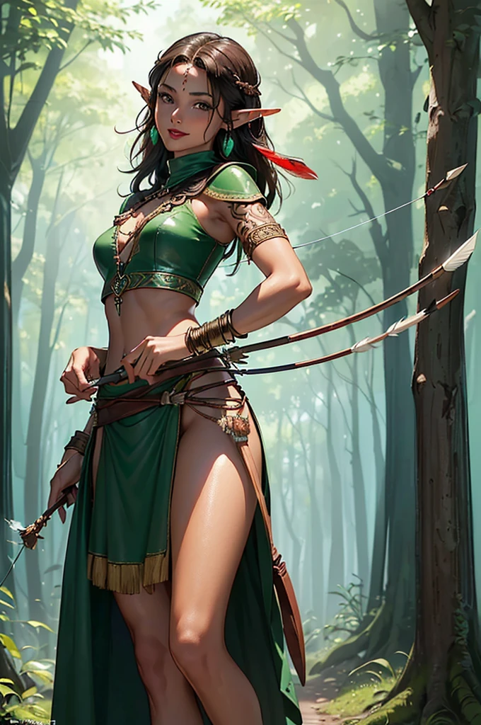 Akali, in the midst of a dense, mystical fog-filled forest, her figure barely visible, creating an air of suspense and danger. The fog plays with the shadows of her ninja outfit, revealing glimpses of her intensity. The environment is rich with ancient trees and hidden paths