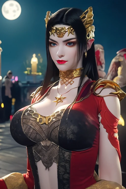 UPPER BODY,CLOSE UP HALF BODY,SOLO,(BEAUTY BLACK HAIRSTYLE,PHOENIX GOLD HELM),(NUDE), (GIGANTIC FAKE BREAST,CLEAVAGE,MUSCLE ABS:1.5),(NSFW SLENDER BODY MATURE WOMAN:1.5), (SWEATY GLOSSY BODY:1.5), (LOOKING AT VIEWER:1.3),(HALLROOM OF FUTURISTIC SPACE STATION:1), (PHOTOREALSITIC:1.4), (ULTRA-DETAILLIERT), (TOP-QUALITY), (BEST SHADOWS), (MASTERPIECE), BRIGHT LIGHT IN ROOM, HYPER TEXTURE, (4X MSAA), ((UNREAL ENGINE 5 RENDER)), PHYSICALLY-BASED RENDERING, ULTRA HIGHT DEFINITION, 16K, 1080P.