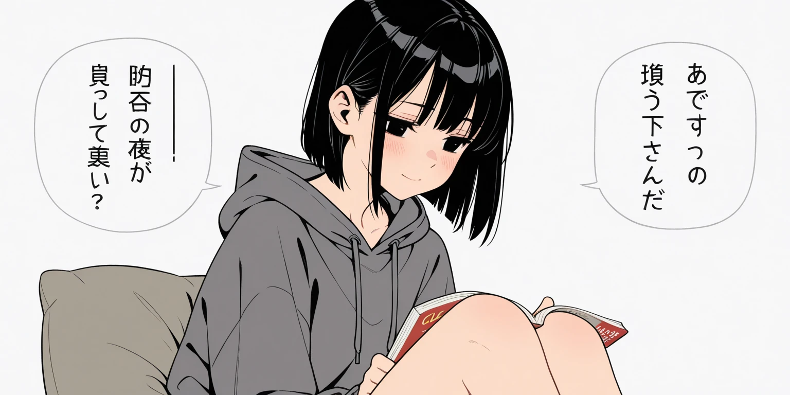 Ms. Hanako, Black Hair, Iris, No nose,(Completely naked:1.2),Flat Chest,spread pussy,