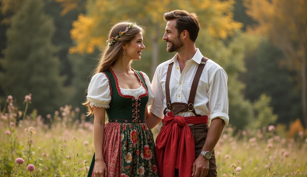 score_9, score_8, score_7_up, 1girl, 1boy, magnificent body, A luscious milkmaid has fun with her boyfriend on a farm