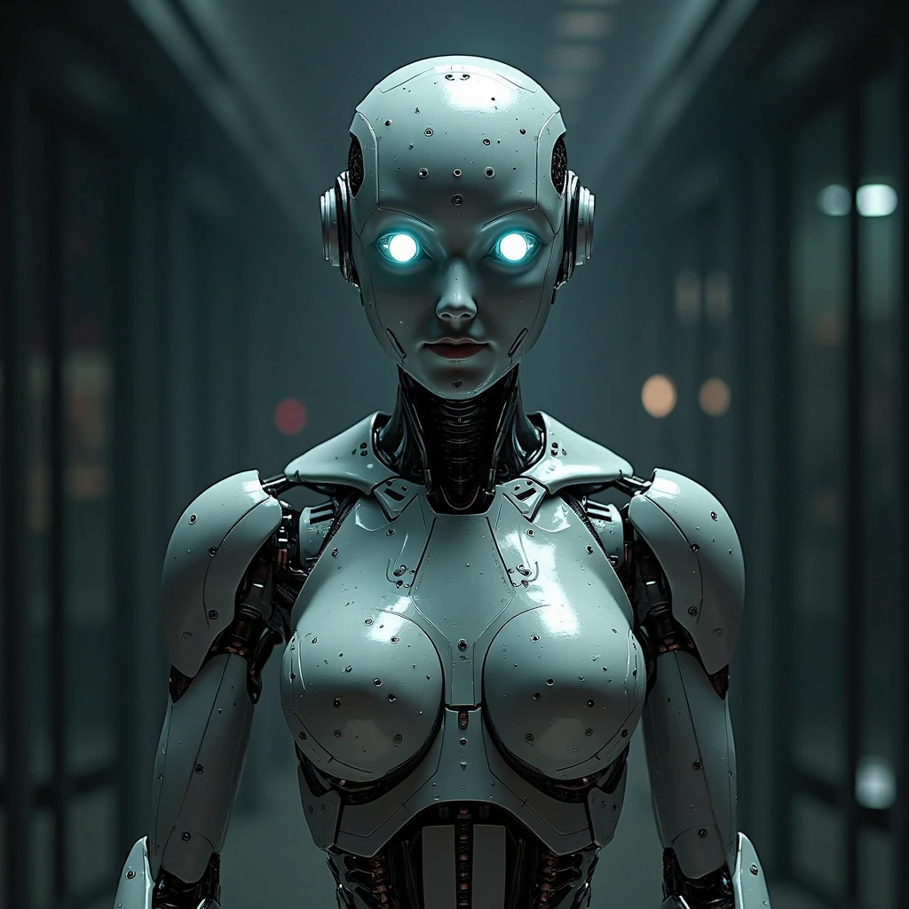 (latin:1.5),complex 3d render ultra detailed of a beautiful porcelain profile woman android face, cyborg, robotic parts, 150 mm, beautiful studio soft light, rim light, vibrant details, luxurious cyberpunk, lace, hyperrealistic, anatomical, facial muscles, cable electric wires, microchip, elegant, beautiful background, octane render, H. R. Giger style, 8k, best quality, masterpiece, illustration, an extremely delicate and beautiful, extremely detailed ,CG ,unity ,wallpaper, (realistic, photo-realistic:1.37),Amazing, finely detail, masterpiece,best quality,official art, extremely detailed CG unity 8k wallpaper, absurdres, incredibly absurdres, robot, silver halmet, full body, sitting.