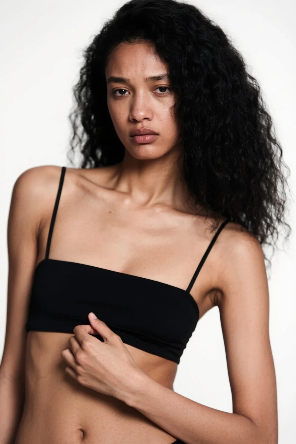 ((She has the blackest black skin、The blackest black skin、Armpit、Black wrinkled side、shiny blackest skin!、 Armpits are the blackest、Pitch black skin like a black man!、The sun hits her、Illuminates her very brightly、Pitch black armpit skin!、Model at 15 years old、Realistic armpit wrinkles、Glossy armpits、improve the appearance of armpits、Armpit、Take a pose with armpits visible、Full body close-up、Detailed black shiny armpits、Realistic black shiny armpits、Sweaty and glowing body、Detailed armpit wrinkles、full of sweat、Black detailed black armpits、Very black skin color、Caucasian and half-very dark-skinned woman、Black skin beauty、Black skin、Glossy armpits、Stand in the woods and show your armpits、Dark-skinned woman in black strapless bra, Smiling))、(high-ponytail Hairstyle、Caucasian and very black dark-skinned woman、8K、Caucasians with very dark skin)、Underwear models,Strapless bra、Black panties、, 15yo student、Women with the darkest skin))、Photorealistic perfect body、Armpit pose is standing normally、 Best Quality, Armpits, Arms up, Strapless Bras、 at a forest、short-haired、Realistic, 8K、Glossy armpits、glowy skin、((glowy skin、Tecateca skin、Black skin、Black skin、detailed armpit、Skin shiny with sweat、Glossy armpits)) 1 girl in