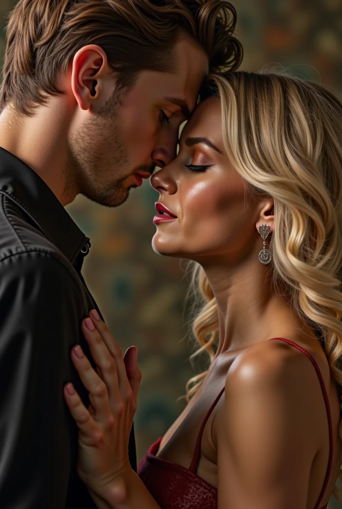 a woman giving a blowjob to a man