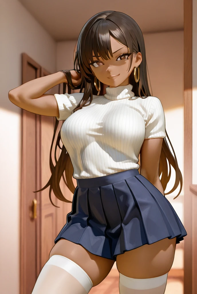 Ultra realistic , girl, obra maestra, mejor calidad, alta calidad, defined, detailed, HD, (piel morena), ojos definidos, ojos cafes intensos, long eyelashes, small mouth, sonrisa, :D, very long hair, pelo liso, pelo oscuro, cuerpo reducido, bosom barely contained, big breasts, sexy, posando foto, estudio, ropa interior, very long shirt, sin sostenes, no bra, excitada, pezones erectos, libros, sentada, leyendo, nice view, full body, nice body, pink, camisa blanca, camisa ajustada, abierto, mojada, chorreada, caliente, tight, sonrojada, nice legs, no socks, sin flequillo, peinada hacia atras, nice arms, hands back, lean ass, sin pantalones