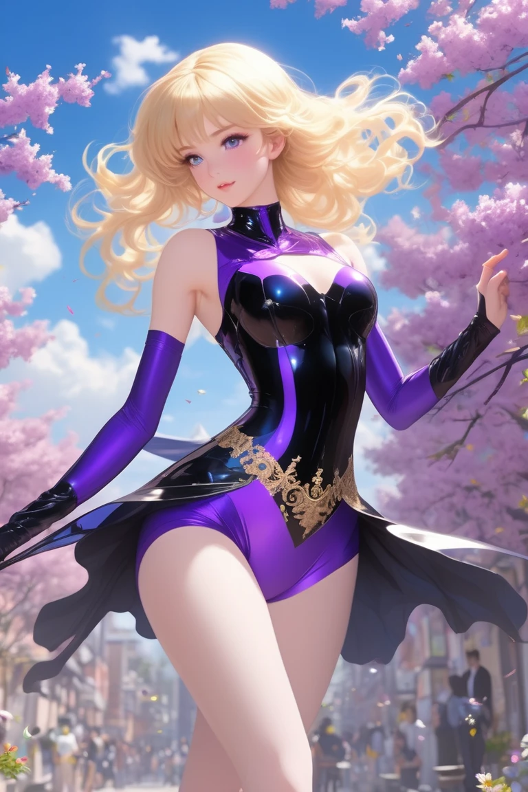 Smiling mouth and hands holding a sword