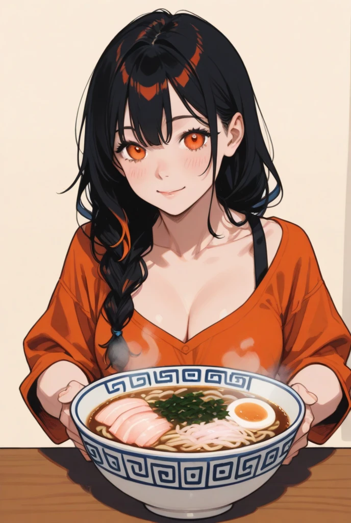 Beautiful woman eating somen noodles