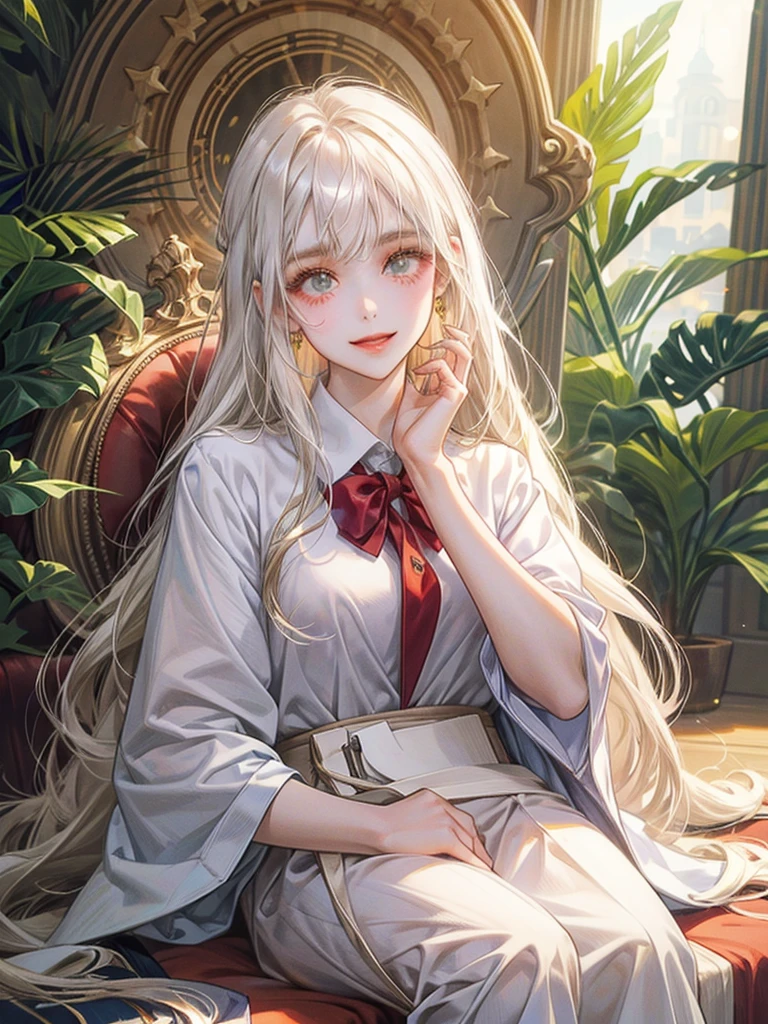 stunning realistic oil painting with a girl in a cute wooden swing, flowing hair, exquisite eyes and lips, vibrant colors, natural lighting, detailed garden background