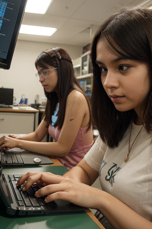 reuniao de 5 pessoas aprendendo a mexer com computador