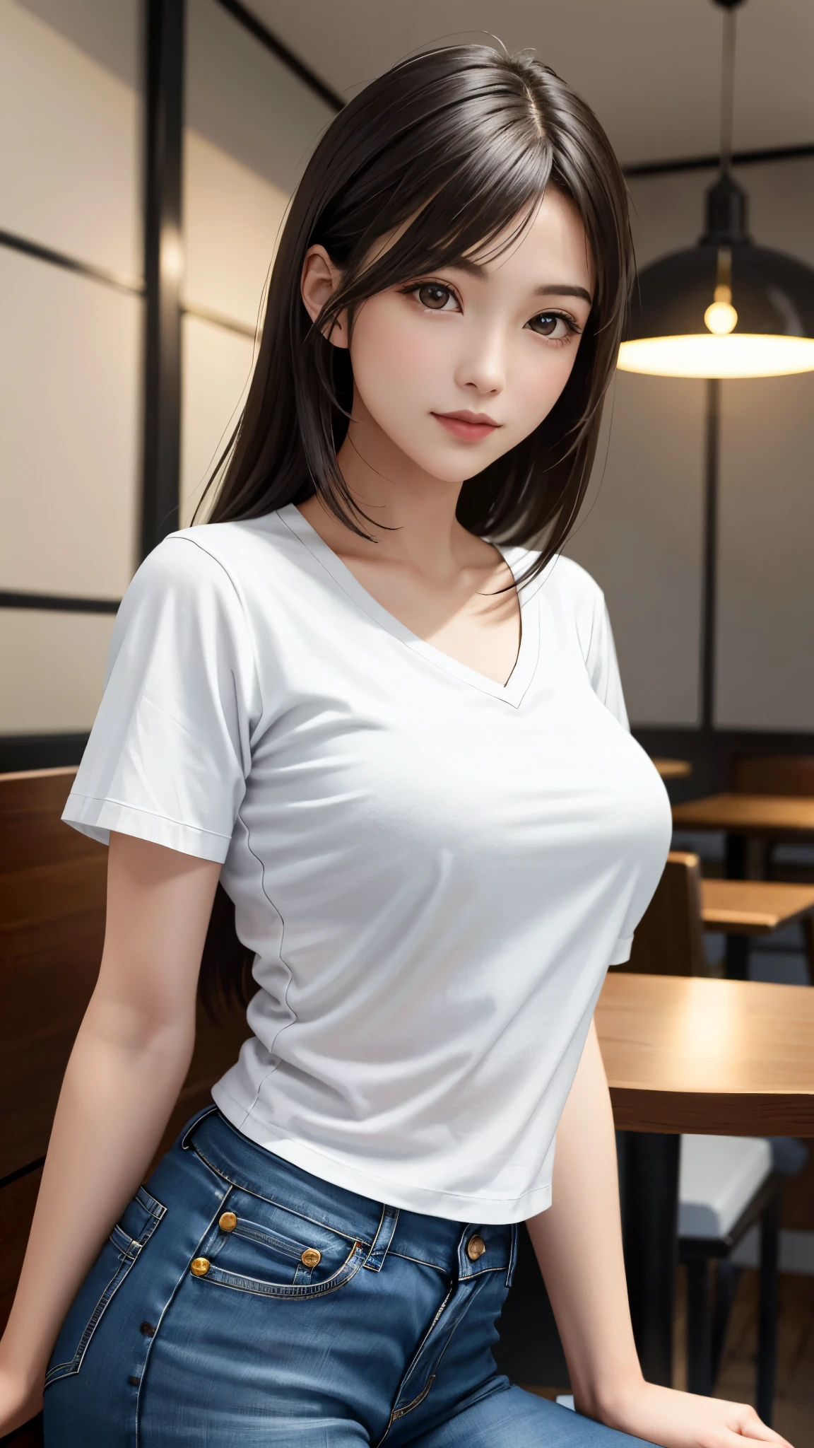 (top quality, masterpiece: 1.1), (Realistic: 1.3), BREAK (((FF7,Tifa_lockhart))),(solo,Tifa_lockhart:1.2),{{{wearing a Oversized Baseball uniform}}} , (bedroom, indoor),(gravure pose:1.2),Ultra-detailed face, Detailed eyes, Red eyes, BREAK (((FF7,Tifa_lockhart))),(black brown hair, Large breasts: 1.0), BREAK About 18 years old, kawaii, shy:1.1, smiling, evil grin, I want to make love to you