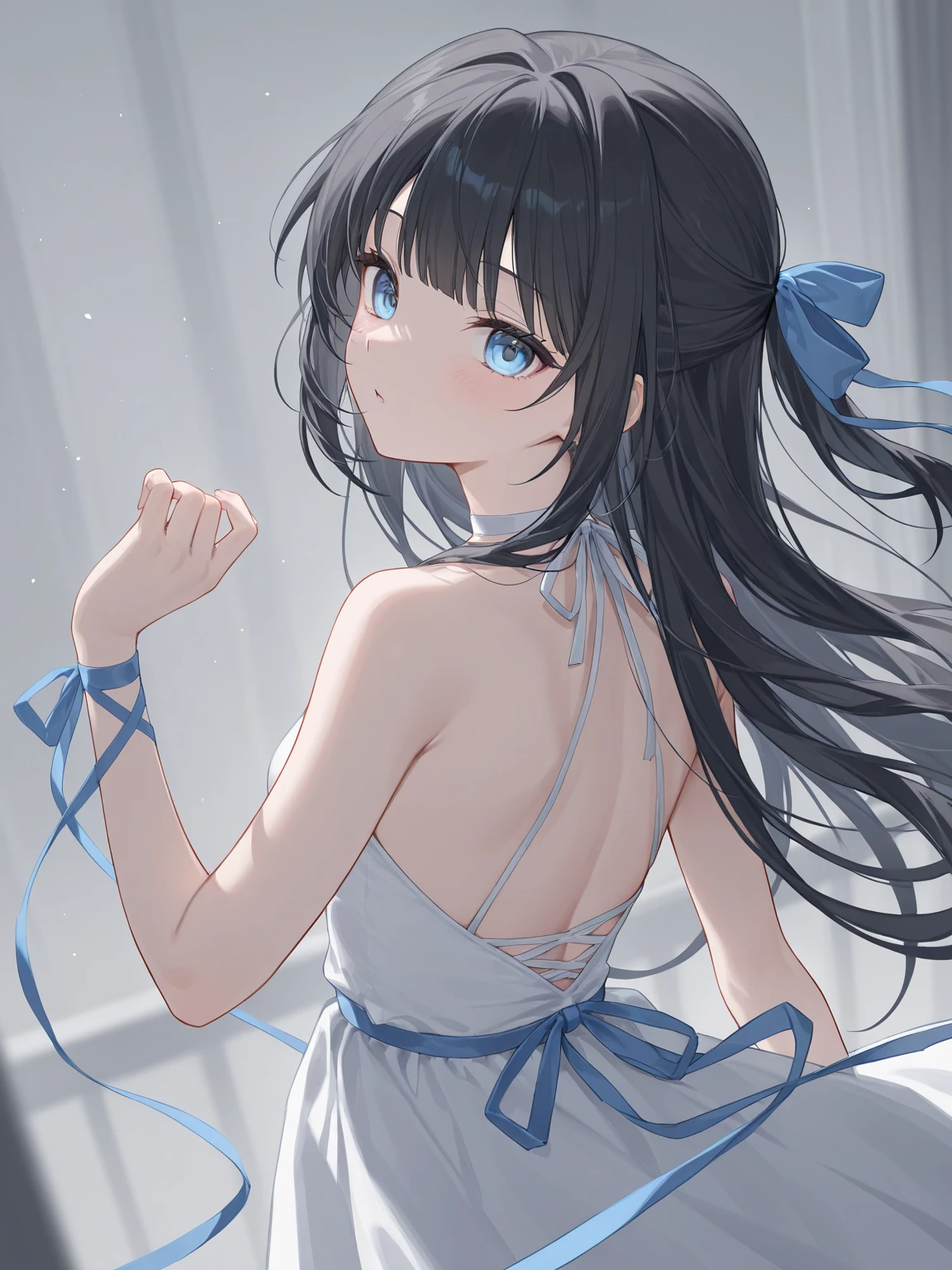 Girl's back, close-up, close-up