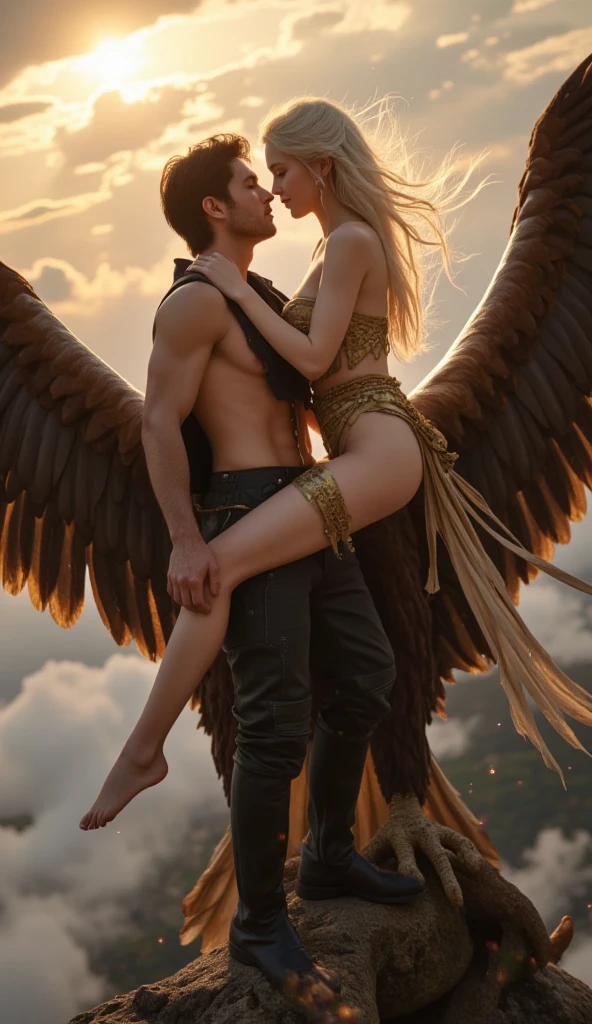 God's angels Michael and Gabriel in realistic 3D