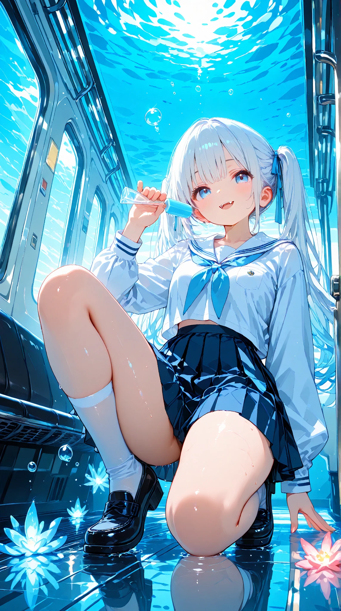 (Rear insertion position, ), Silver hair, blue eyes, Long Hair, Cute Hips, , ,(White sailor summer uniform、、White garter stockings、Headphones、Glasses), (crowded train), legs apart、sobbing、rolling eyes、tongue out:1.3,nsfw、BREAK Perfect Anatomy、Highest quality、(cute:1.1)、(cute)、(High resolution:1.2)、Unbelievably absurd:1.3、Incredible illustrations、(cuteイラスト:1.2)、Beautiful background、(1 girl) 、solo)、(10th Generation、JK、)、slender、、(female masturbation:1.4、crotch grab:1.3、pussy juice:1.2、peeing:1.3,cameltoe:1.2),spitroast、Eye highlights、