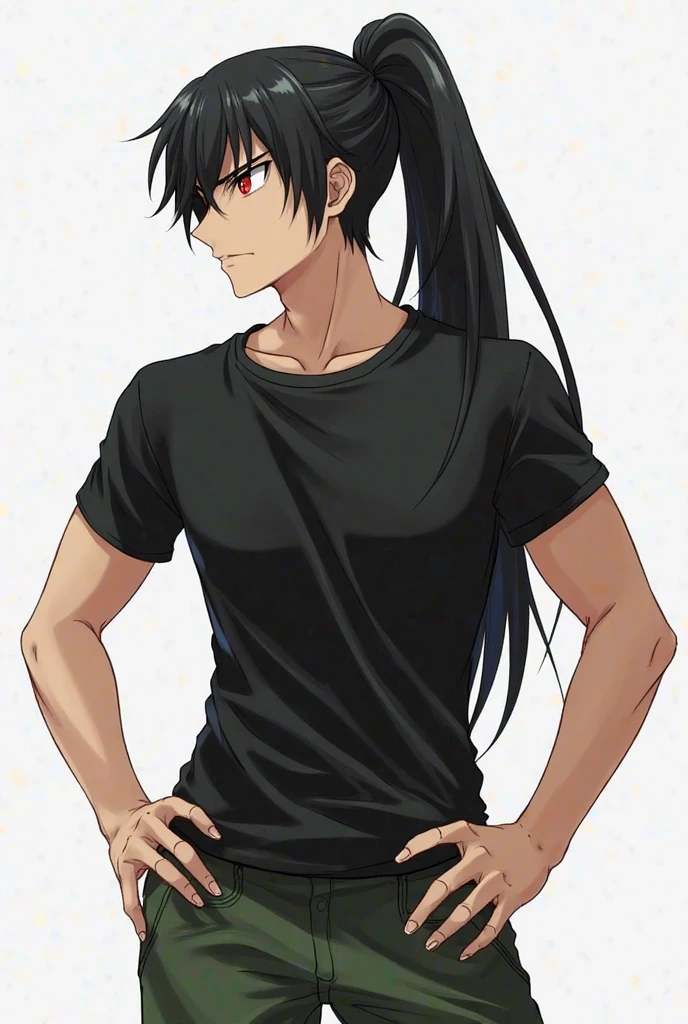 A guy with long black hair, Beautiful face, grey eyes, Beautiful skinny body, pale skin, realistically, masterpiece, Best quality, detailing, anime art, фотоrealistically