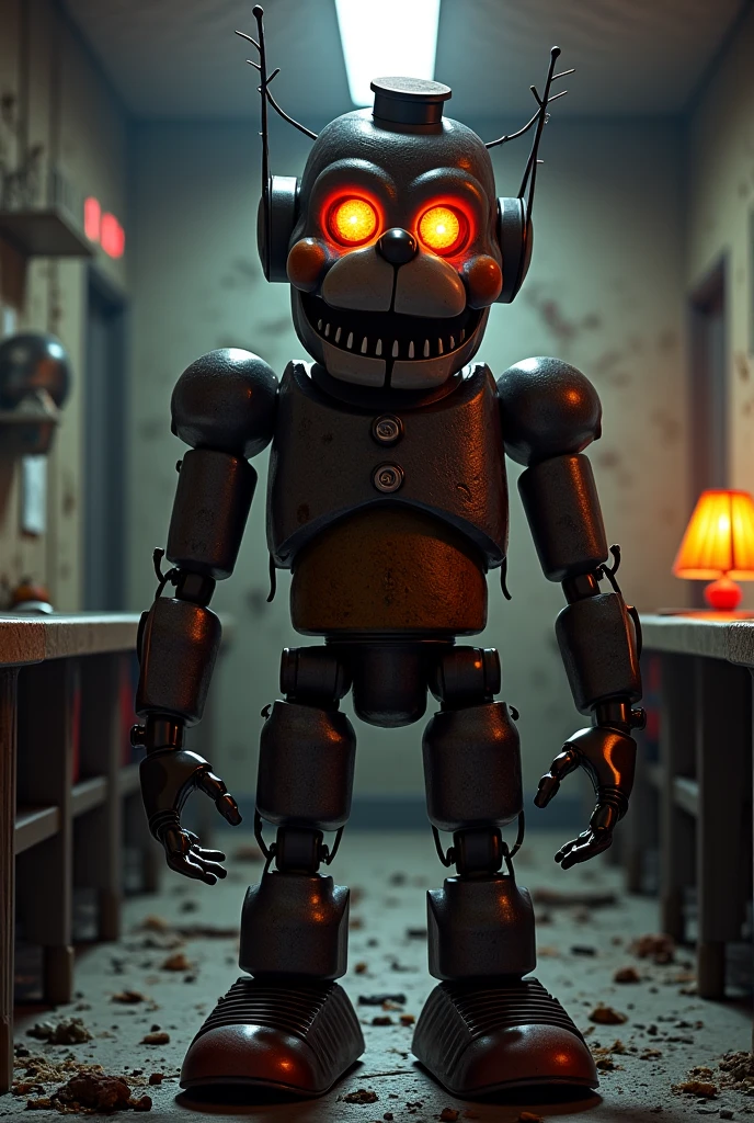 scary bloodstained animatronic giving jump scare Five Nights at Freddy's