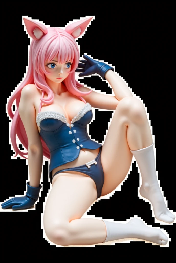 figura de pvc de nino nakano, pelo naranja y ojos azules, vestida solo con tela enredada en su cuerpo, esta parada en noche de hallowen,  Ultra HD 8K, sonrisa malvada hermosa, piel suave,  figura pvc de alta calidad y detalle, rostro prefecto y travieso, hermosa figura de gran calidad, 4KUHD