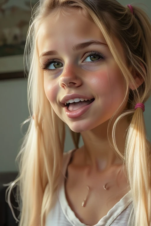 ((melhor qualidade)), ((obra de arte)), (detalhado), rosto perfeito ((high resolution, Melhor qualidade, absurdos, obra de arte, rosto detalhado, 4K)) , fotos de uma Mulher bonita(26 anos de idade) sucking, 8k, foto , ( ao lado)) detalhado, cabelo curto, olhos azuis, corpo definido, seios a mostra, sexy sorriso feliz