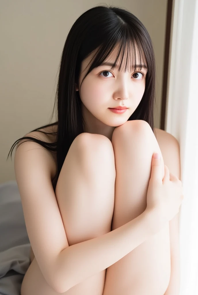 (expose one's chest、show your breasts),beautiful skin、smooth skin、beautiful nipples、correct body、Medium chest、naked、No discomfort