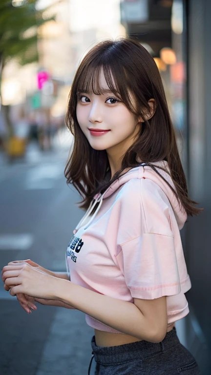 (masterpiece, best quality:1.1), (8k, raw photo, photo realistic:1.2, f22), (shiny skin), detailed skin, detailed face, smile,detailed eyes,long hair, BREAK, real world, intricate details, smil, BREAK, 1girl, (red hoodie), BREAK, (triumphal arch:1.4), BREAK