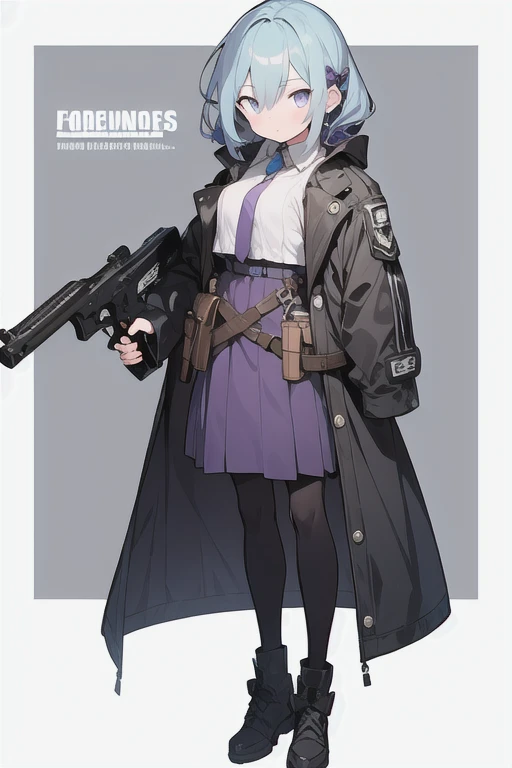 <lora:NIKKE_TetraLine_dolla_v1_epoch-000006:1:NP> best quality, ultra-detailed, dolla, 1girl, solo, long_hair, breasts, bangs, brown_hair, shirt, gloves, long_sleeves, closed_mouth,, purple_eyes, jacket, full_body, ponytail, purple_hair, white_shirt, ahoge, open_clothes, necktie, choker, black_gloves, belt, collared_shirt, pants, , black_footwear, open_jacket, black_jacket, , formal, black_pants, suit,, purple_necktie, earpiece, junkyard, abandoned factory, ,   (looking to the side:1.3),, (tilt head ,hand on own head:1.2), (run sprint dash, sweat, open mouth:1.2),  (holding assault rifle:1.1),