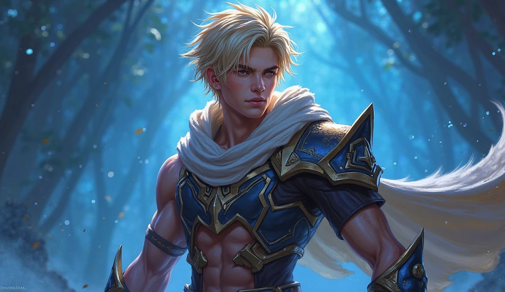 Hero Argus mobile legend hd 4k, handsome anime version holding a sword