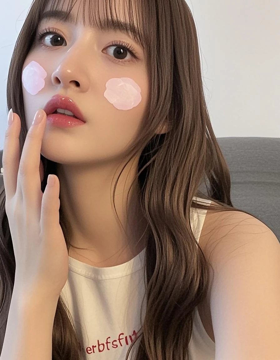 (highest quality, Realism, 8k, 32k, masterpiece, masterpiece:1.2, best quality:1.2, ultra-detailed:1.2, Ultra-high resolution:1.2, Hyper-detailed, Photorealistic photography, Very delicate and elaborate skin, gagged,ball gag,High resolution 16k on human skin、Enough detail to discern pores, Adjust brightness for natural skin, Reproduce very delicate and realistic lips, Very delicate and realistic human eyes, Hires.fix)Flight Attendant, Inside a night plane seat, ((Super Face Close Up, looking at viewer, shoot from Above:1.5 ,Looking up:1.5)) Put both ears in front of your hair:1.3, Short-haired young lady takes a selfie - close-up of her face, (Angle to chest, Viewpoint angle, Front facing face) Pull up your clothes to show your body, A valley of breasts that seem to be spilling out, ((Flight attendant uniform and miniskirt、Popular Korean Makeup)) cute、sex appeal、Cunning、Ahegao、Cross-eyed、Female face、Paranoid symptoms、(Shortcuts, Tie your hair back in a bun, Colorful hairpins, Hair Rubber Bands,) eye contact、Erotic look、Lip gloss、22 years old 、Highly detailed eyes、Highly detailed mouth、Fascinating breasts、Nose blushes、cheeks blush、(Slightly droopy eyes、Beauty Bureau)、Highly detailed whitening skin、Beautiful eyeliner、double eyelid、Lustrous lips、Beautiful Sexy Face