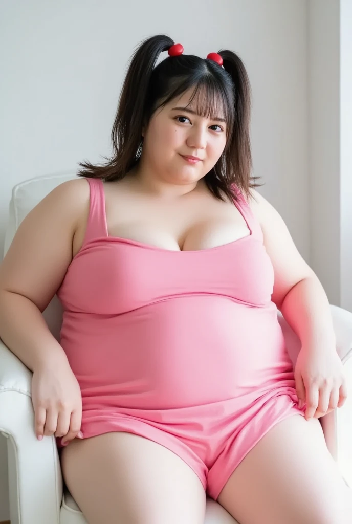 (((Very fat woman)))、Summery dress、Japanese model、cute、Beautiful Asian Girl、4K、RAW、Ultra HD