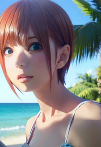 Misty de pokemon tomando sol topless en el jardin su ropa tirada a un lado en el suelo