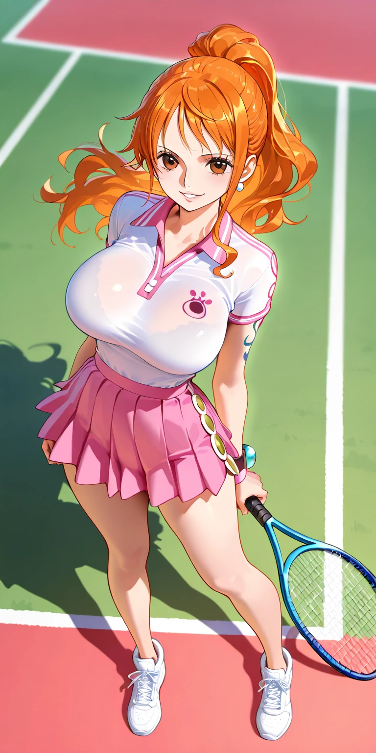 Highest quality, masterpiece, High resolution, alone, {Yuri_Lipman_Birdie Wing Golf Girl Story:1.15}, .naked.red_hair, Scrunchie, freckles, ~ side_ponytail, brown_eye, Open_mouth, hair_ornament, One girl, ponytail, profile, short_hair, hair_Scrunchie,naked,