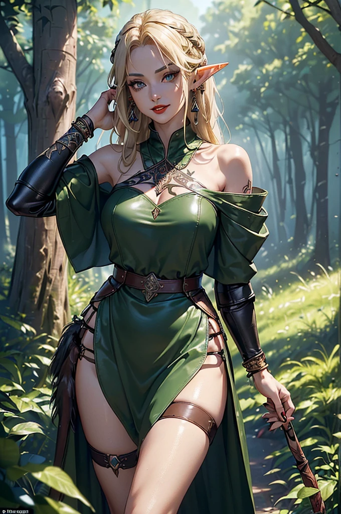 a woman holding a sword in her hand, a dove sitting on her hand, lush green landscape, highly symmetrical, (best quality,4k,8k,highres,masterpiece:1.2),ultra-detailed,(realistic,photorealistic,photo-realistic:1.37),detailed face and eyes, elegant pose, peaceful expression, dramatic lighting, serene atmosphere, natural setting, cinematic composition
