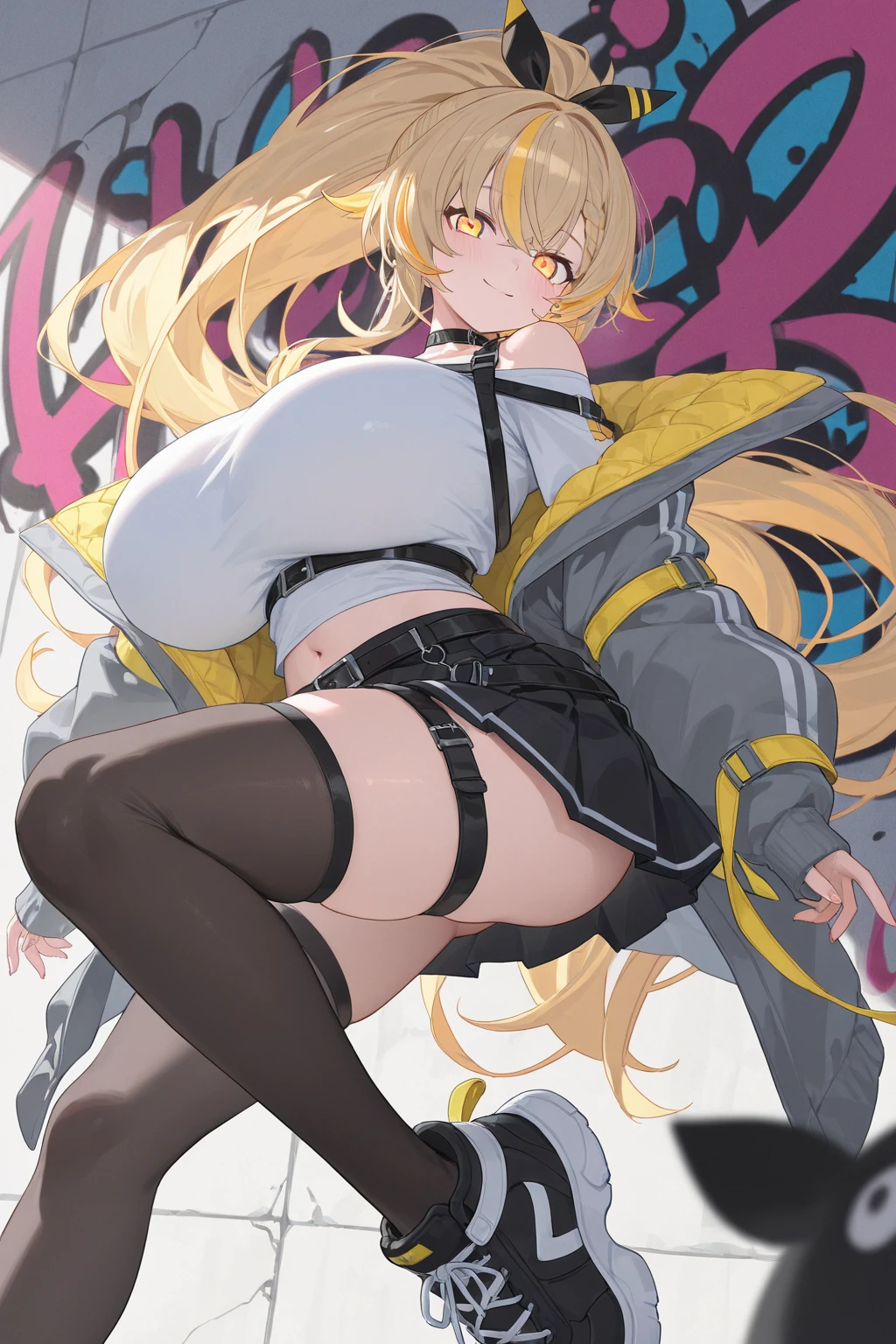 Limb restraints、handcuffs、Arms over head、Open legs、Humiliation face、Glaring at the other person、Super big breasts、sexy body, tear her clothes、torn her clothes, exposed nipples, exposed pussy、Blonde