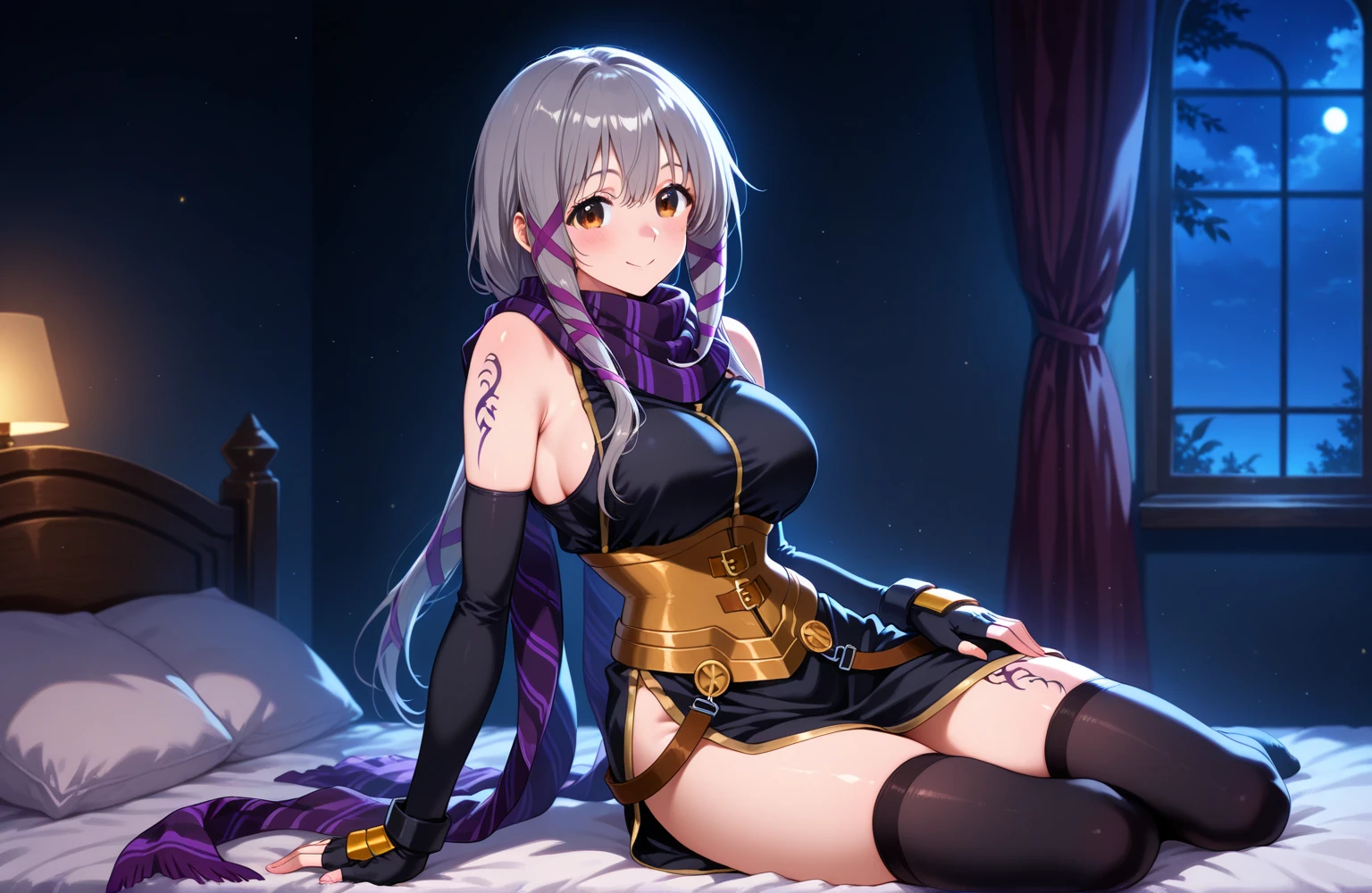masterpiece, (best quality), 1woman,1girl ,reona, silver hair, purple hair , long hair, purple eyes, ,sexy woman,hair between eyes ,white sweater, jewelry, hair ornament, vibrant colors ,natural lighting ,RTX, large breasts, beautiful, (detailed face:1.2), showcase, (perfect eyes:1.1) ,(photorealistic:1.1), 8k uhd, looking a viewer, outdoors, simple backround, ((nude)), (nipples), (pussy), fullbody, open legs,