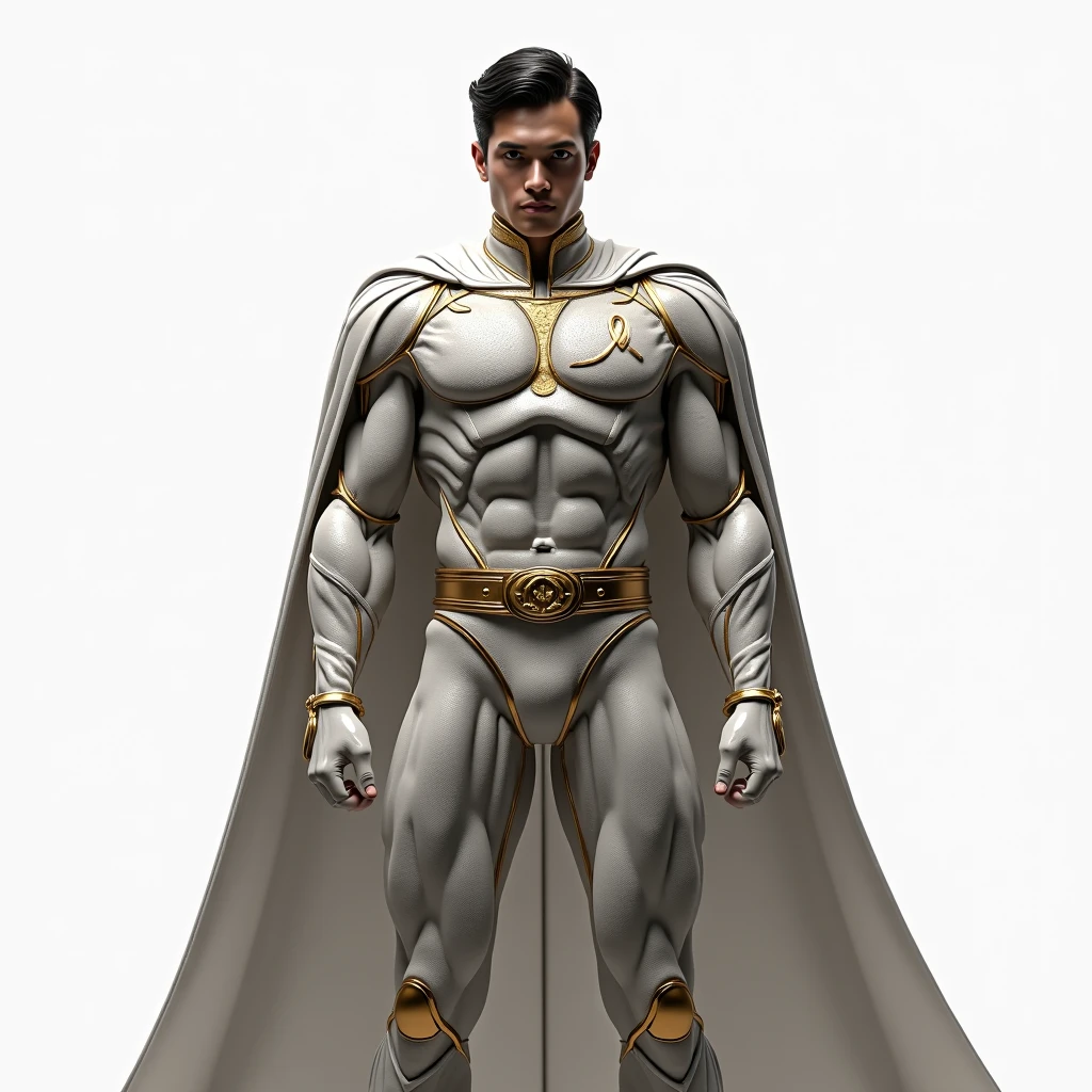 a man wearing a beige cat mask, beige cape, pink latex mini jumpsui"perfect reverse triangle" on chestt with hexagon pattern. Robert Pattinson, beige boots, male hero, concept art inspired by Daredevil Marvel character, best quality, 4k, 8k, highres, masterpiece:1.2, ultra-detailed, realistic, photorealistic, photo-realistic:1.37, HDR, UHD, studio lighting, ultra-fine painting, sharp focus, physically-based rendering, extreme detail description, professional, vivid colors, bokeh