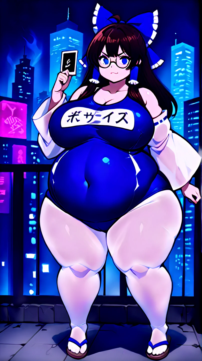 A woman in a black and white outfit is posing on a roof, Half Yamada, Tokyo Cyberpunk Night on the Roof, Chubby, On a rooftop at night in Tokyo, shikamimi, Shot with Canon EOS 5D Mark IV, Ayaka Cosplay, , Neo Tokyo, Shot on a Canon 80d, at night!!, Chiho Big Breasts、pubic hair、Boobs exposed,((NUDE))、(Nipples)、(puss)、universe