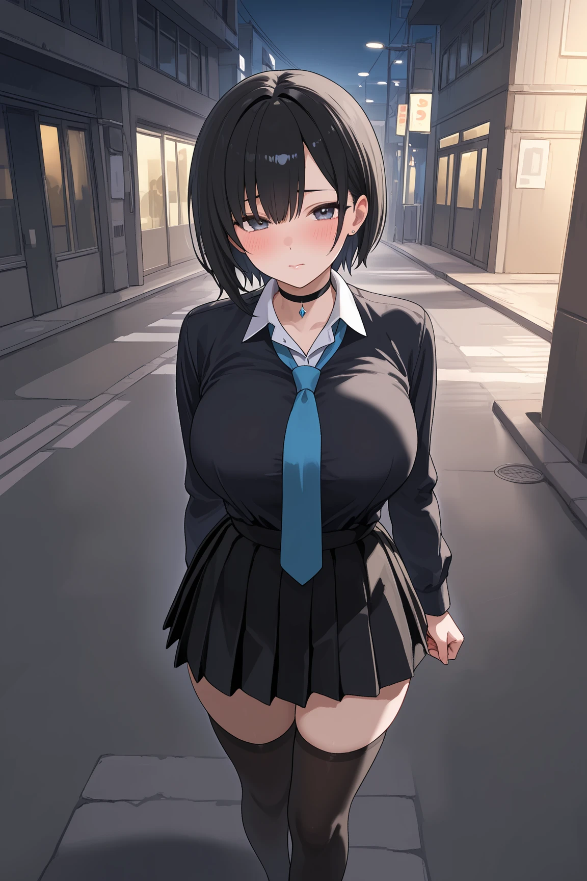 table top、High resolution、2 people、2 peopleの女の子、twins、2 peopleの可愛い女の子、big and full breasts、naughty body、underwear only、see-through、pink lingerie、throw、crawl on all fours、Looking up at me、confused face、blush、black pantyhose、The shape of a woman's private parts is clearly visible、nipples are visible、navy checkered skirt、micro mini skirt、very short skirt、department store、The shops、a lot of people、in the crowd、man behind