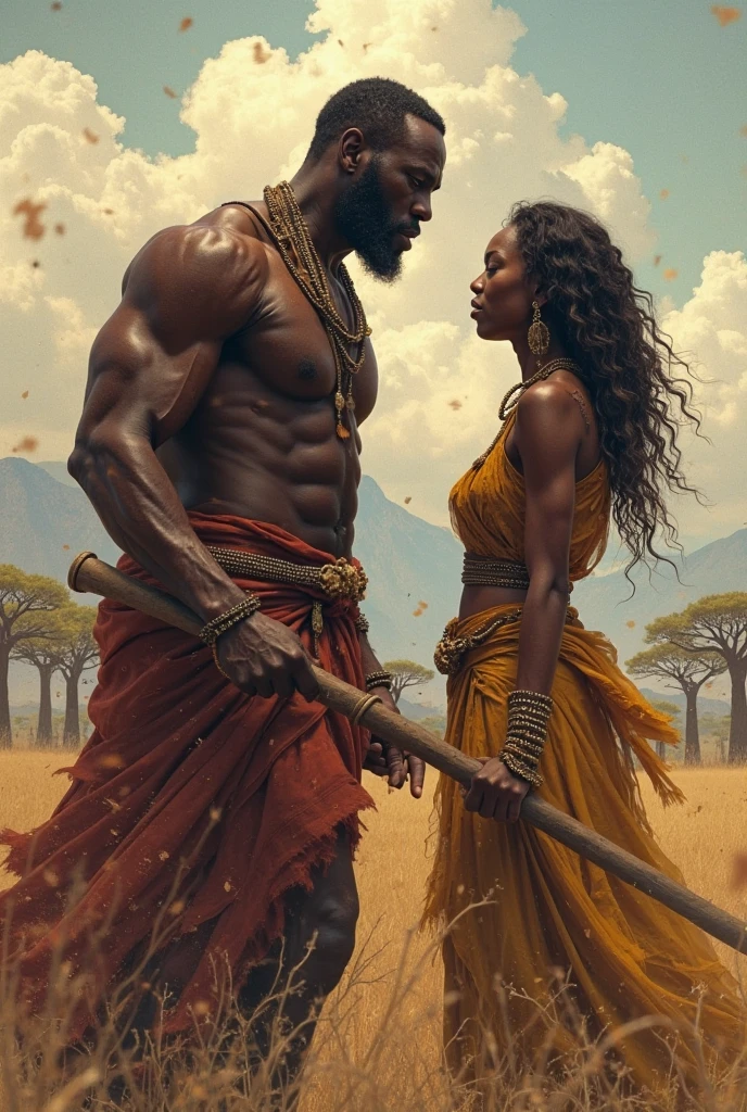 The African man confronting a white-skinned Spaniard, in defense of his wife