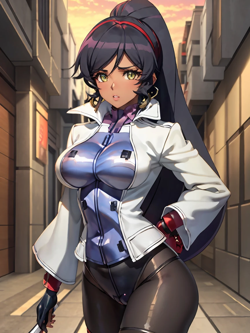 scan, (extremely detailed CG unity 8k wallpaper:1.1), masterpiece, highres, bedroom, 1girl, midnightmha, boku no hero academia, solo, purple hair, very long hair, blue eyes, domino mask, close up, looking at viewer, <lora:midnightMHA_NAI_v2-8:1>