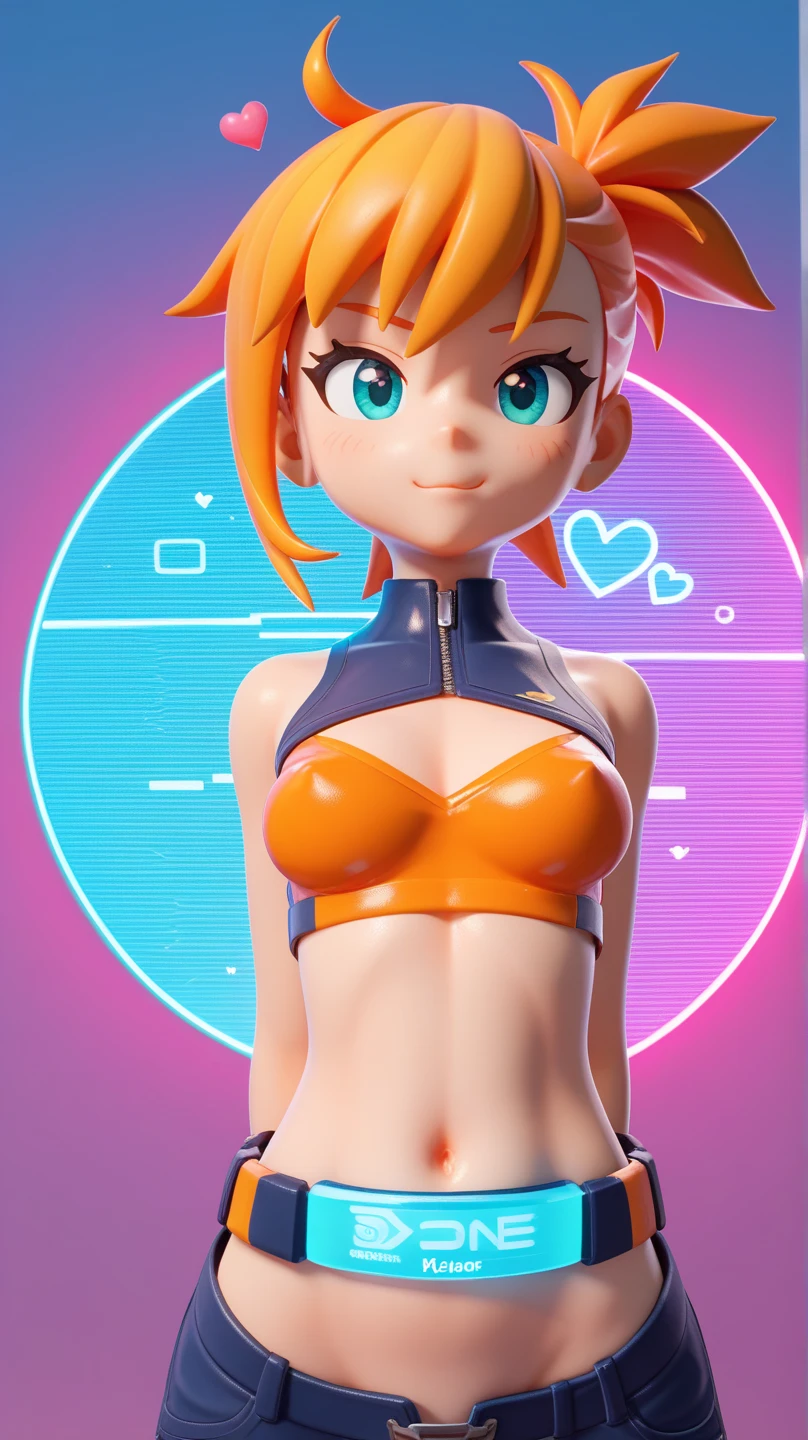 ((Best high quality:1.2)), (8k), extremely detailed, ((High detail:1.2)), Hatsune Miku female with 24 years old with ((medium perfect breasts)) and ((hourglass hot body)), (cropped strapless, mini-shorts), random scenary,