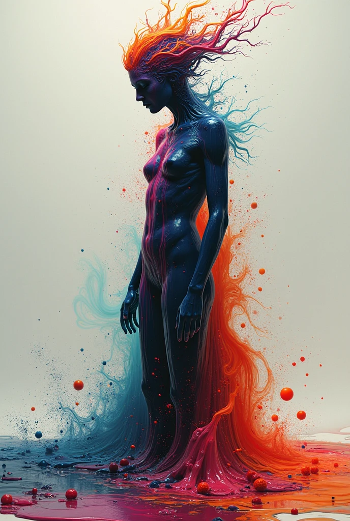 Liquid art of people are strange when you're a stranger, Internationally-acclaimed, ultra-sharp focus, 8k uhd, <lora:Jorg_Karg_Monochrome_Surrealism_SDXL:1> jorg karg, Style of Markus Reugels, splashes, drops, vibrant colors, dynamic shapes, fluid motion