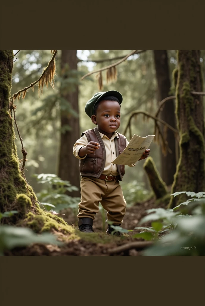 Date: 2005
Country: Dominica
Description: A child with an explorer's hat and a magnifying glass curiously inspects the vibrant flora and fauna in the tranquil setting of Dominica's Botanic Gardens, with its lush greenery and colorful blooms.