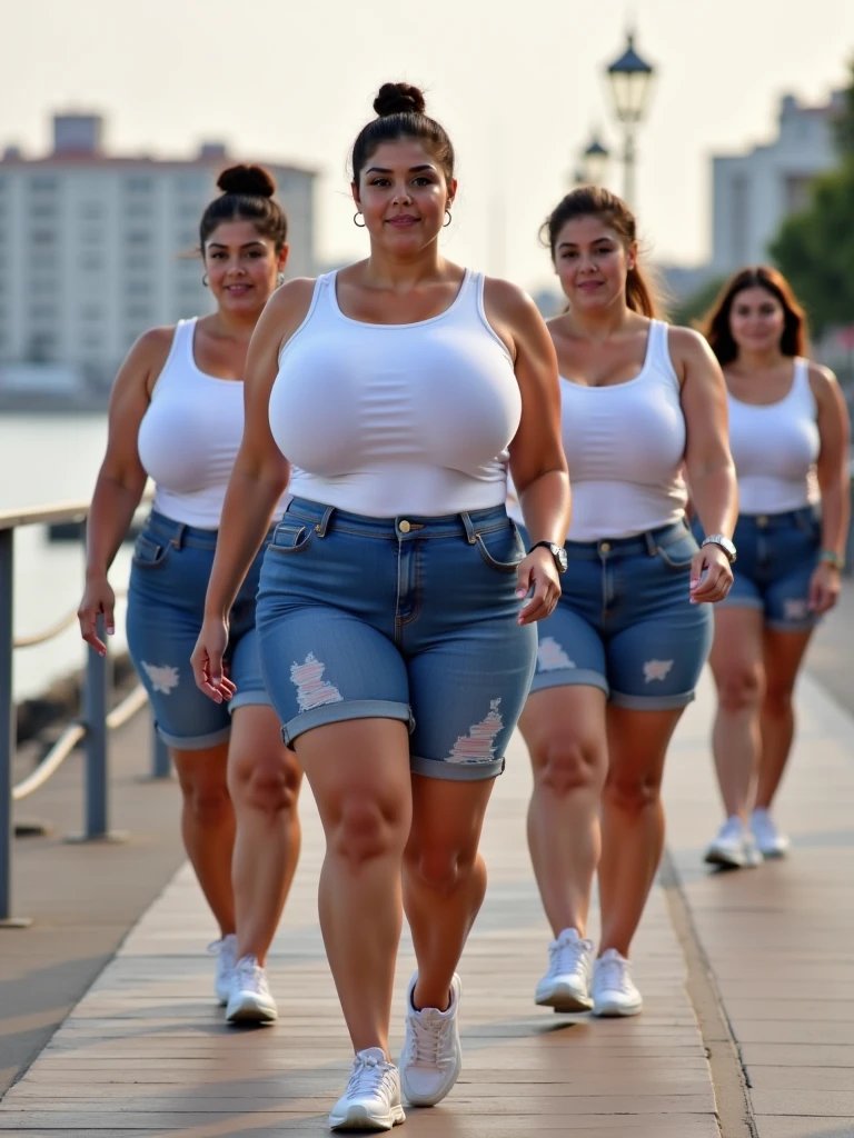 (RAW photo), (Realistic), (photo-realistic), (huge breasts:1.5), (sharp focus: 1.5), (ultra detailed),(intricate details), ((Best quality, 8k)), (shiny skin:1.0), (oil skin:1.0), (masterpiece, best quality, highres, high resolution:1.5), (full body portrait:1.5), (Best quality, 8k, Masterpiece :1.3), (realistic, photorealistic: 1.37), portrait, facial portrait, perfect lighting, detailed lighting, dramatic shadow, ray tracing, 1 Japanese beautiful mature lady, 30 years old, cleavage, symmetrical eyes, beautiful detailed brown eyes, chubby lips, red lips, Super high resolution perfect beautiful teeth, long wavy hair, blond hair, earrings, half open mouth, smiling, looking at viewer, (black Camisole:1.5), (denim mini skirt:1.2), revealing clothing, Japanese street,