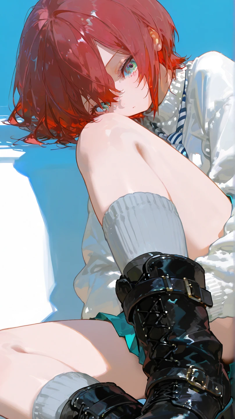 Blow Job, One girl, Blowjob, paizuri, Oral, No correction, Large Breasts, Big penis, Heterosexual, One boy, yorha no. 2 Type B, Gray Hair, Black blindfold, nude , head band, how, how on mouth