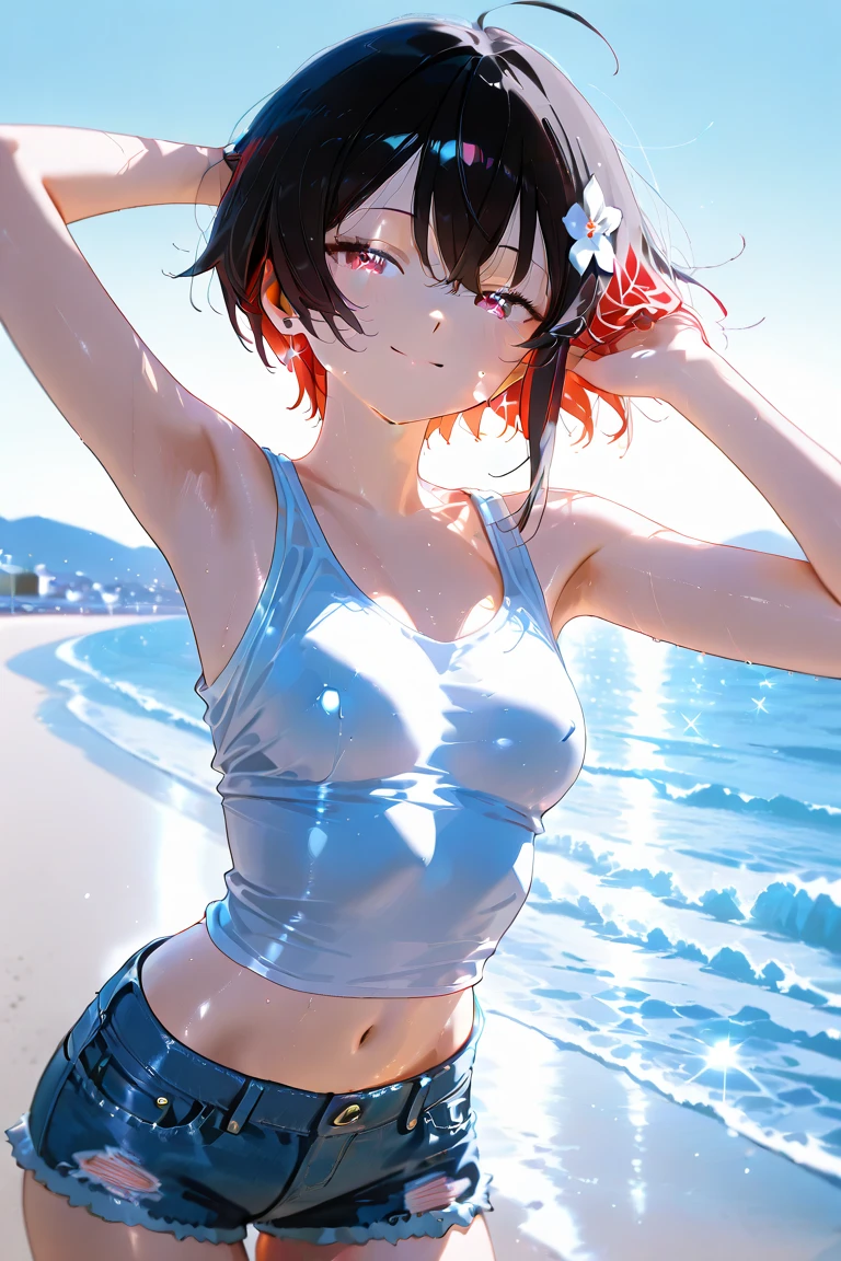 Blanco el_falda、cuerpo completosbian、ver -through、Ropa de encaje、Teats see through,abrir_Intimate Wear,Una falda que revolotea en el viento,abrir_seno,,