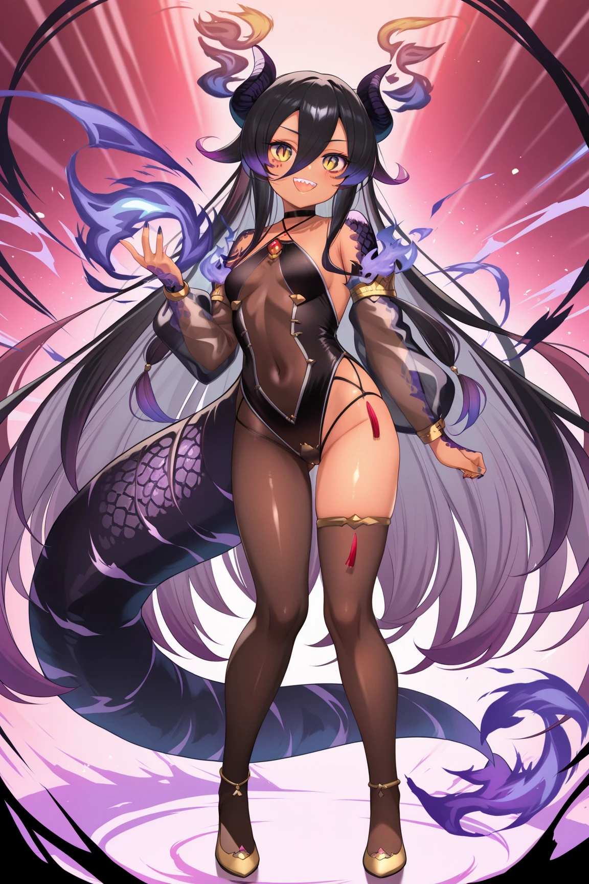Opening Mouth、put out the tongue、Black full-length tights、R-18、Pichi Pichi、with blush cheeks、raise arms、there is a constriction、put out the tongue、Good Style、Put your hips in、Bring breasts to a moderate size、Ahegao、Wet、High-quality illustrations、Steam out、Get hungry、open one's legs、put out the tongue、raise arms、Apply a lascivious pattern on your stomach、Purple tentacles、Putting out the chest、Add sparkle、Cross-eyed、Ahegao、Obscene lines、Tattoo on the stomach、back-view