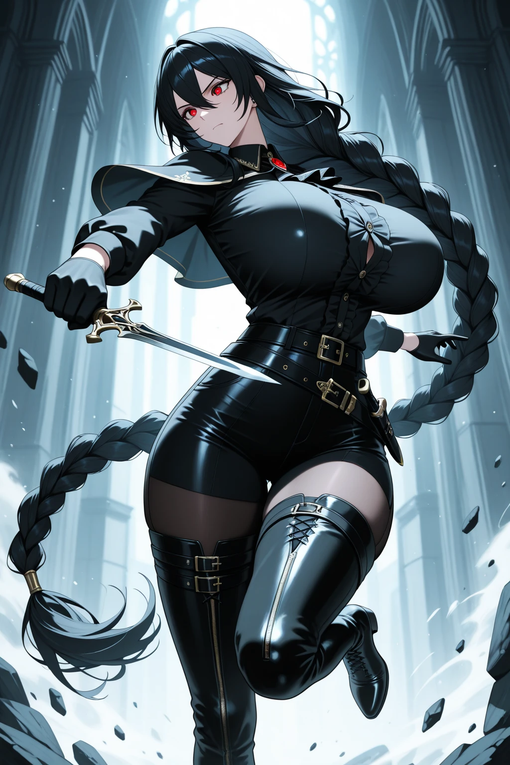 Highest quality,4K,High resolution,masterpiece:1.2), (Ultra-detailed), (Female swordsman with sword) (Dynamic Art), (He saw) (Dragon Ball Z setting), (pose), (Realist,photoRealist,photo-Realist:1.37), (High resolution,High resolution), (Portraiture), (Vibrant colors), (Long legs), (A noticeably elongated face), (Wide range) (Hermosos Fine grain), (Beautifully detailed lips), (Highly detailed eyes and face), , Bright eyes Dynamic angles and postures, Sweatびっしょり, Sweat, (Long eyelashes), (Sharp focus), (Physically Based Rendering), (Beautiful female warrior), (Large Breasts) (Leg spread), (intense), (expression of intense desire), (Motion Blur), (elegant), (Slim figure), (Inspired by anime), (Bright light), (Cinema Lighting), (Contrasting colors), (Mysterious atmosphere), (Action-packed scenes), (Unique Look), (impressive), (good looking), (Exciting), (Expressive), (Interesting atmosphere), (Huge breasts:1.2) ((Highest quality)),((Very detailed)),masterpiece,Absurd,Detailed face,Beautiful Face,(Fine grain, Deep Eyes),(1 person),((Dynamic pose)), Gorgeous armor,Inside the cave,In battle with monsters,