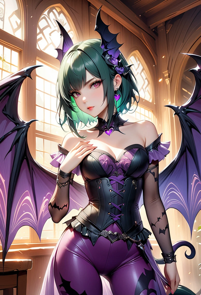 Woman with gigantic tits,milf,muscular,green fur,purple eyes,sexy,HD,high resolution, artwork