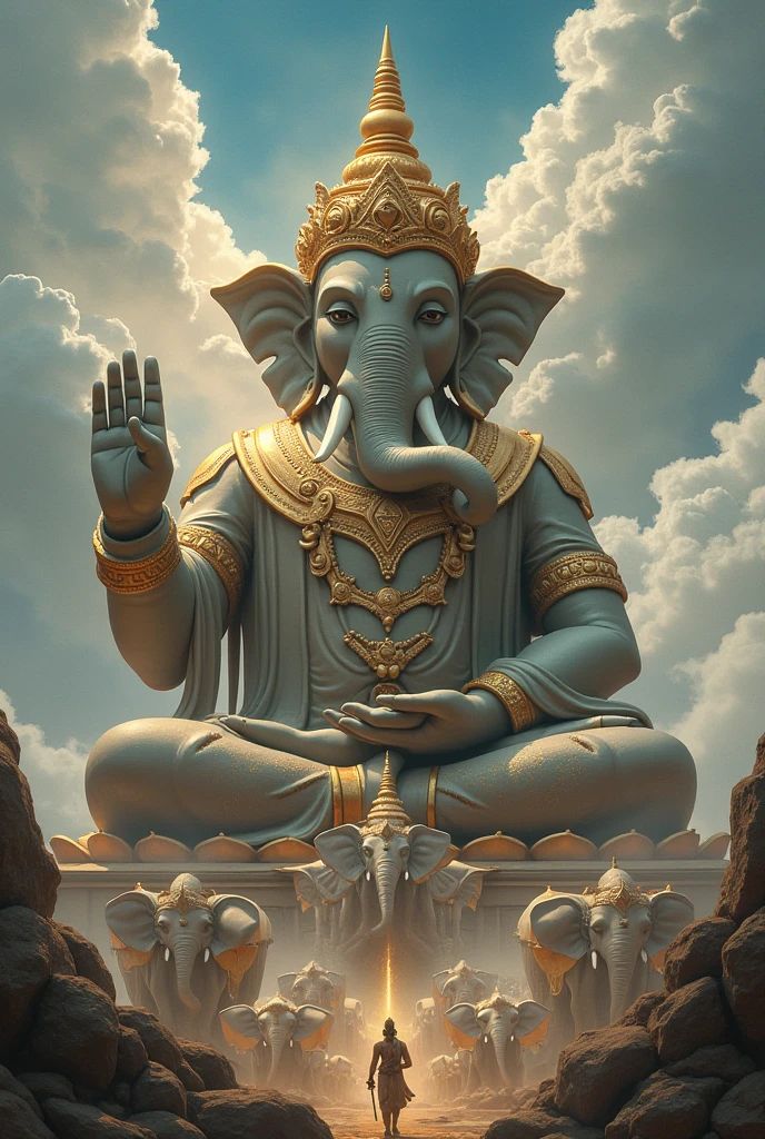 Elephant worshiping Lord Shiva