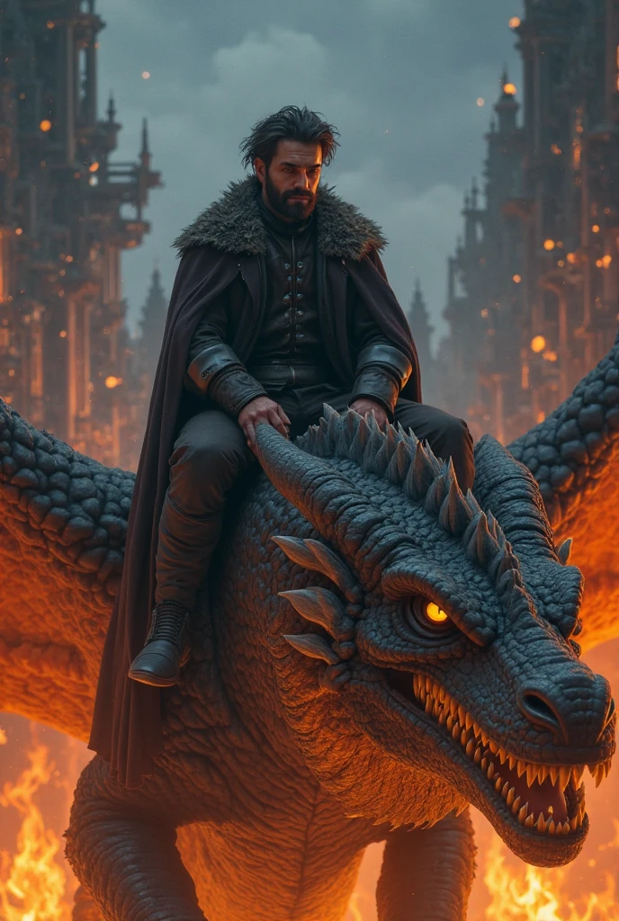 Giant black dragon game of throns