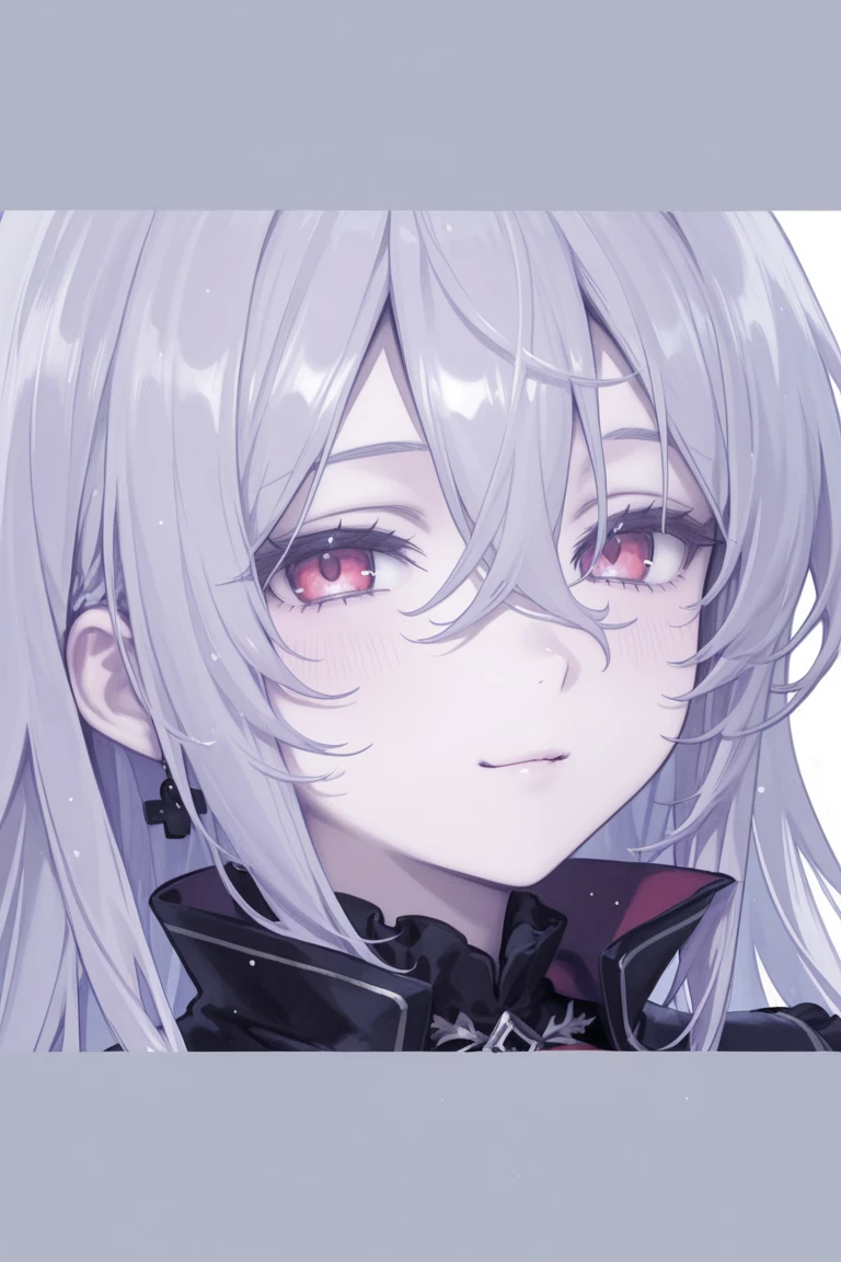 Kizi，White color hair，Eau，fog atmosphere，Shy，blacksilk，Color gas，The mouth is slightly open，srestrained，By bangs，red color eyes，Vertical pupils，Red eyeshadow，比基尼，